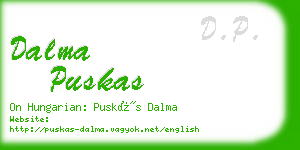 dalma puskas business card